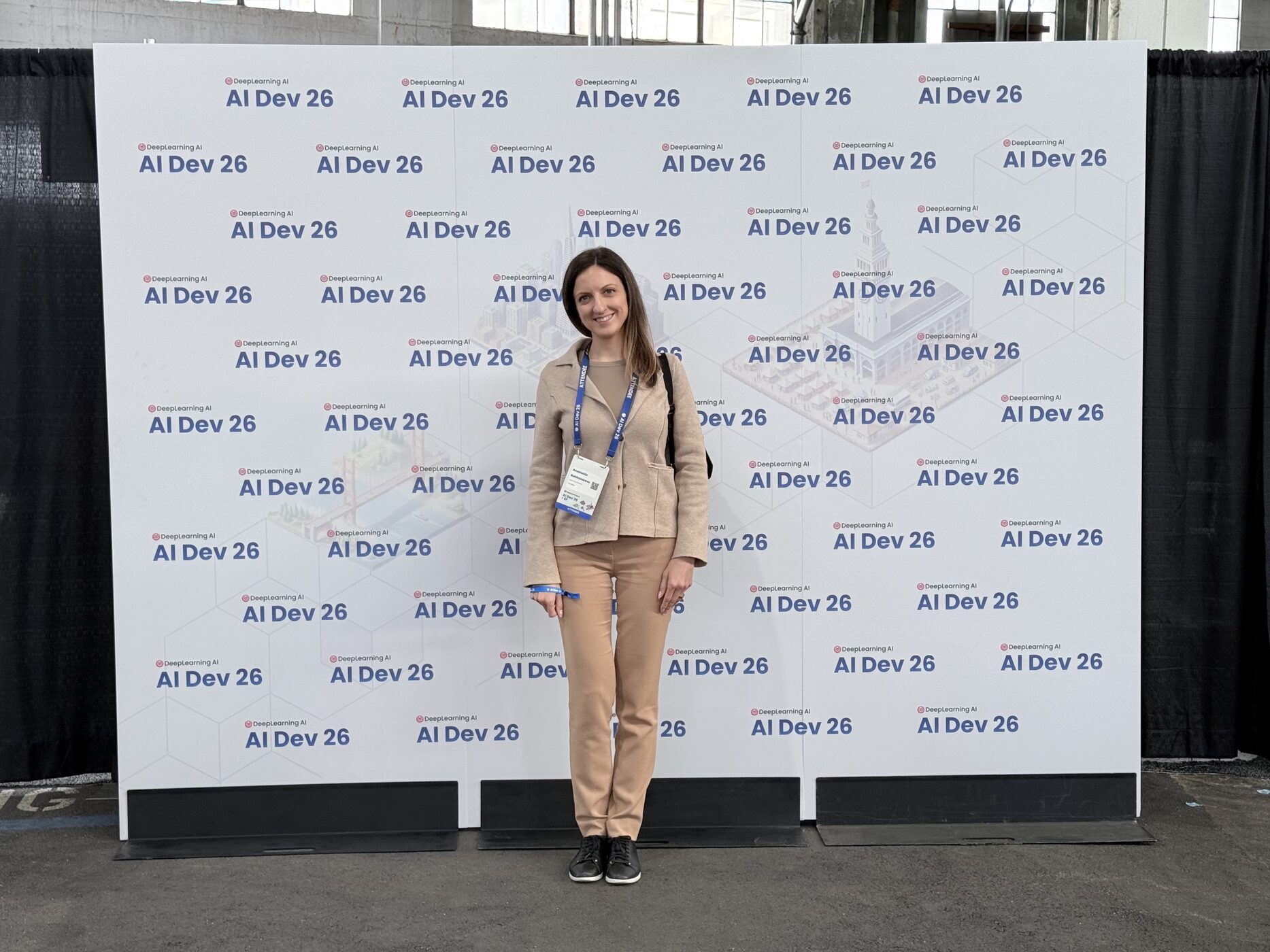 At AI Dev 26 SF step-and-repeat backdrop